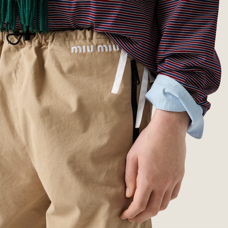 Washed Gabardine Trousers