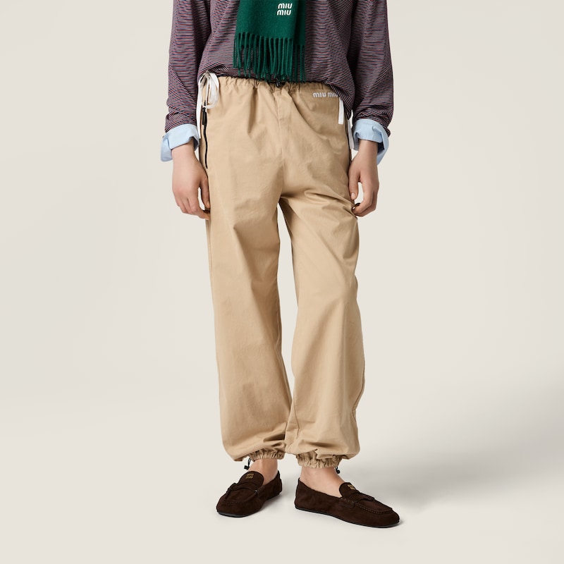 Washed Gabardine Trousers