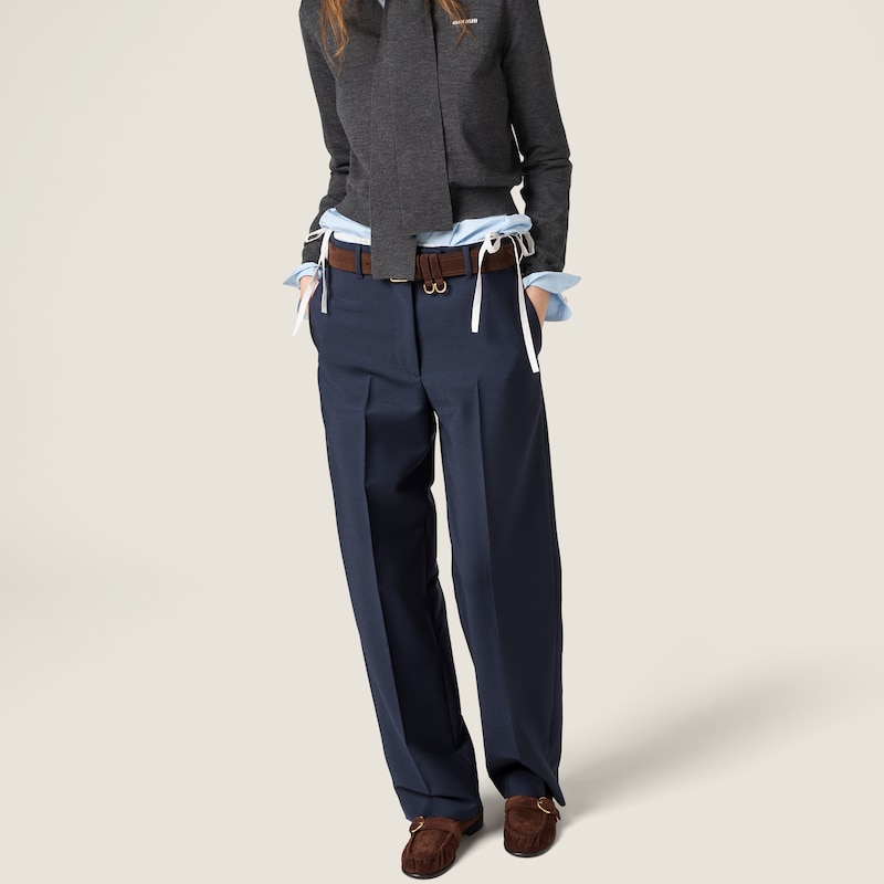 Stretch wool pants