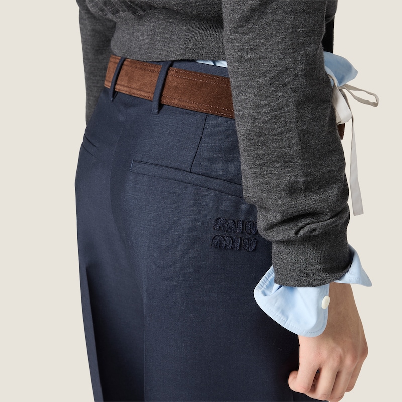 Stretch wool pants
