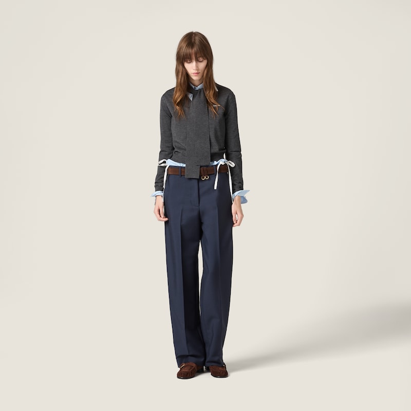 Stretch wool pants