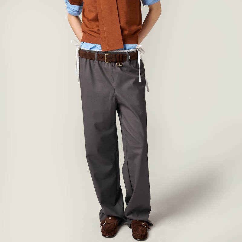 Stretch wool pants