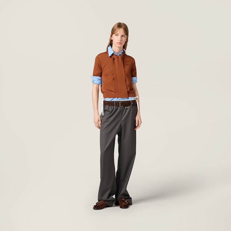 Stretch wool pants