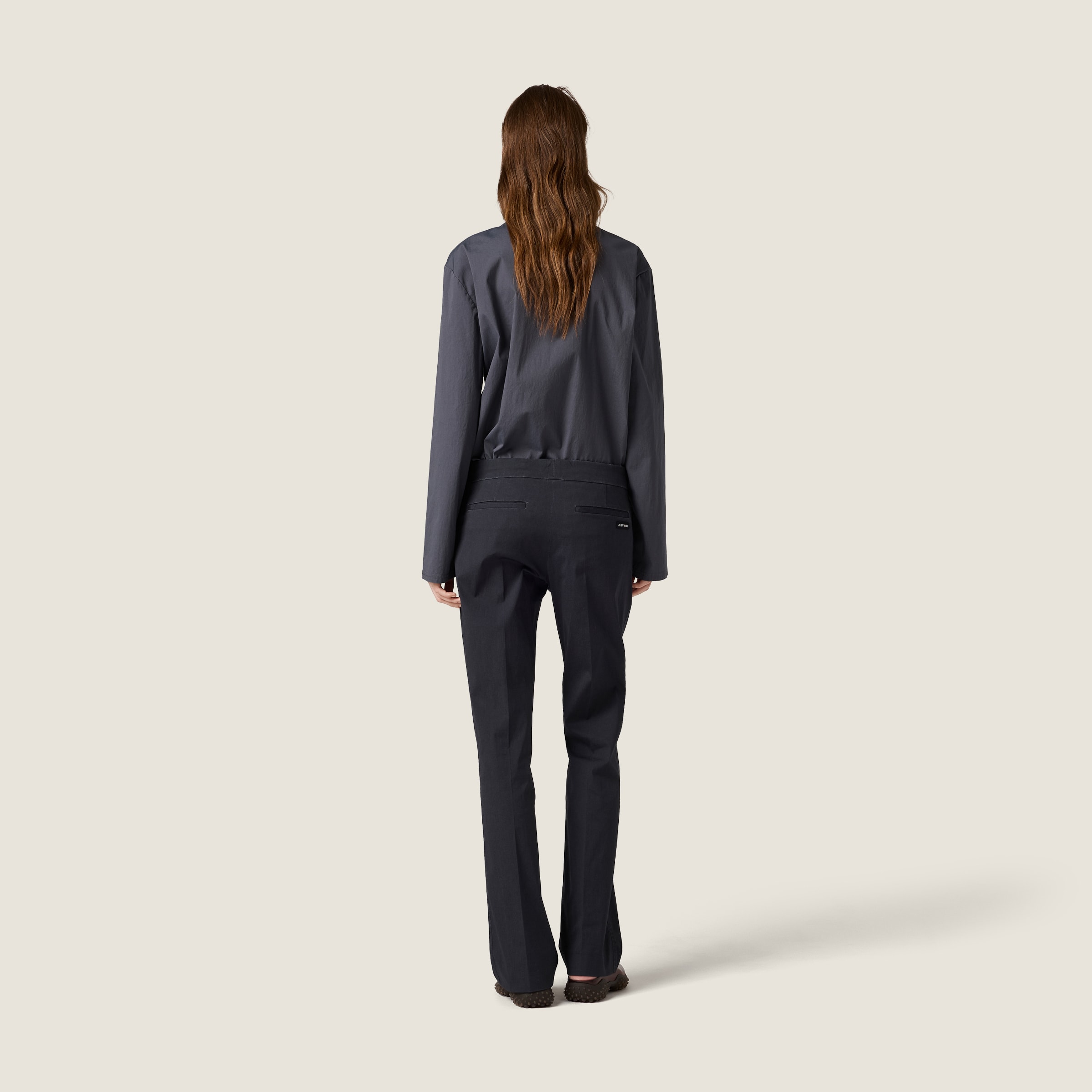 Stretch poplin pants - thumbnail 3
