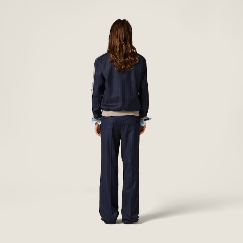 Pinstriped wool pants