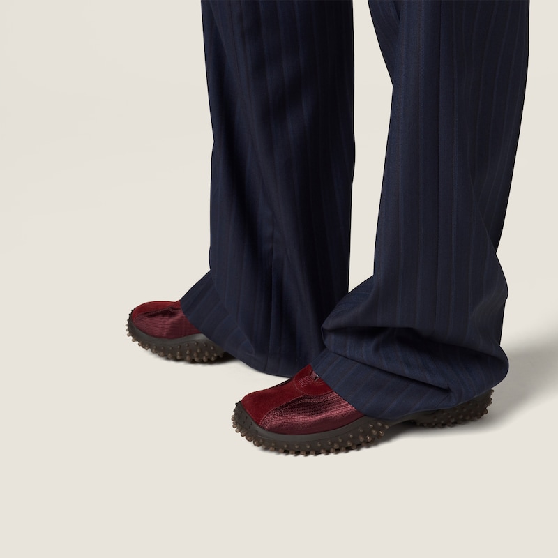 Pinstriped wool pants