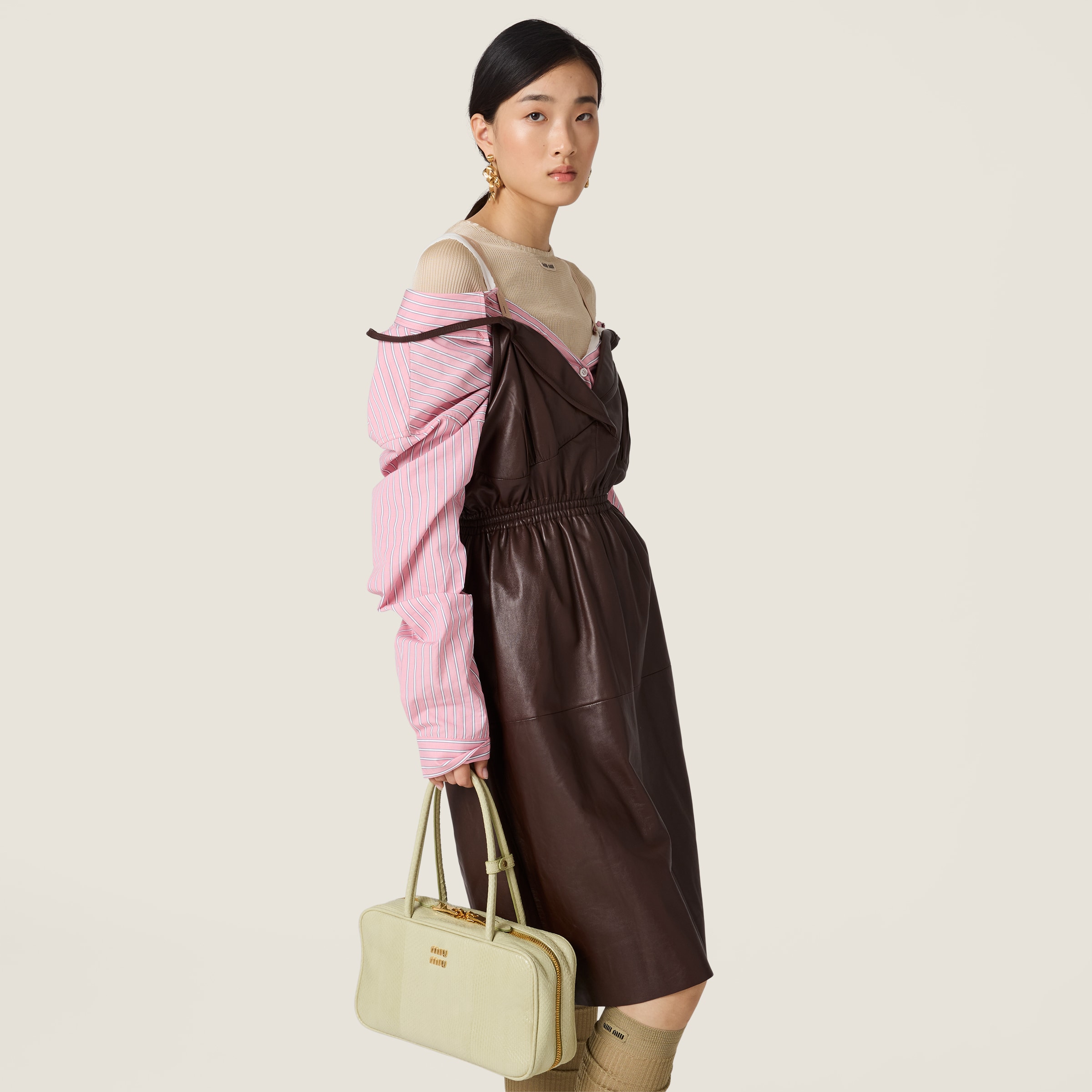 faux leather tiered dress Plus Faux Leather Tiered Dress – Free Souls Boutique main image 1