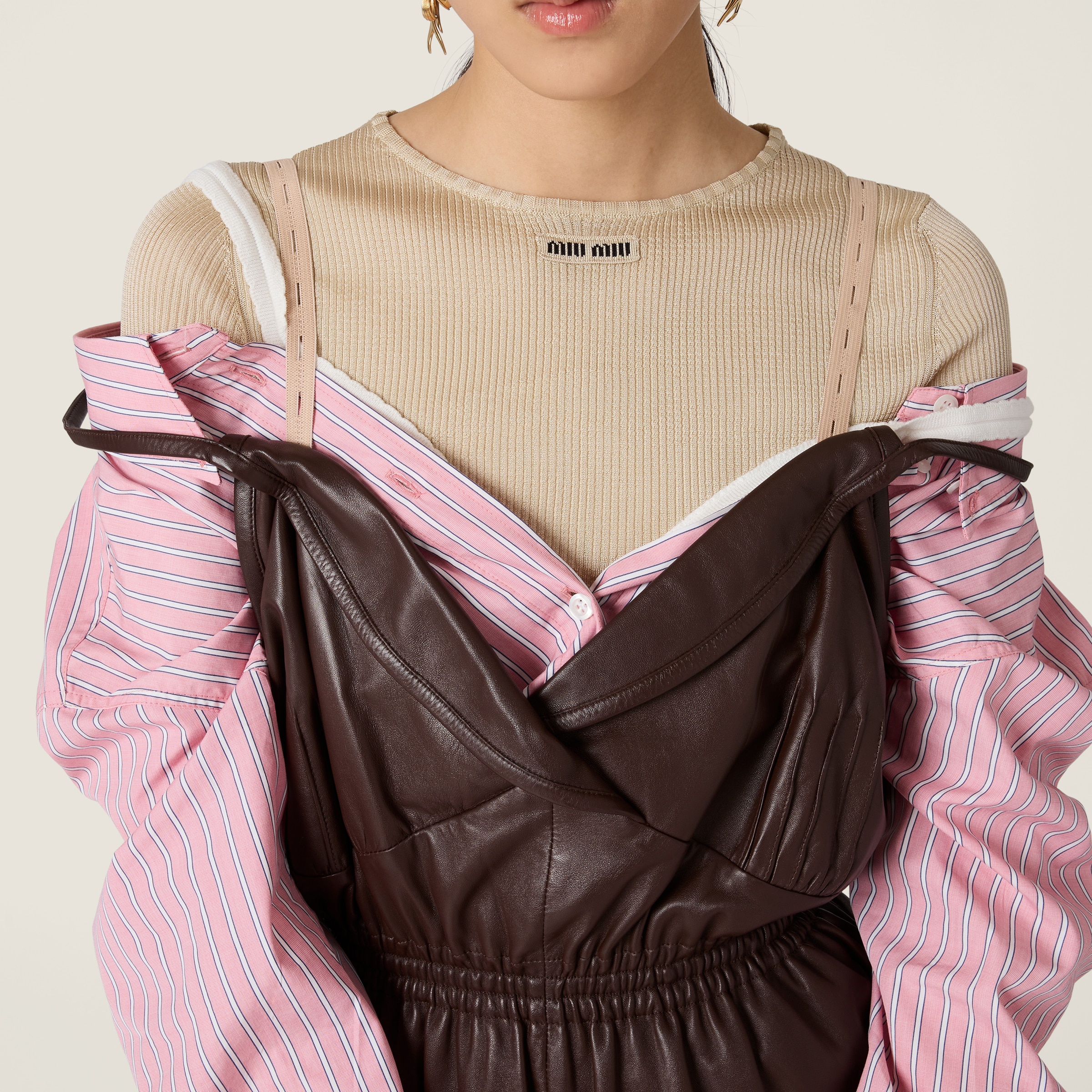 Sienna Nappa Leather Dress | Miu Miu - United States