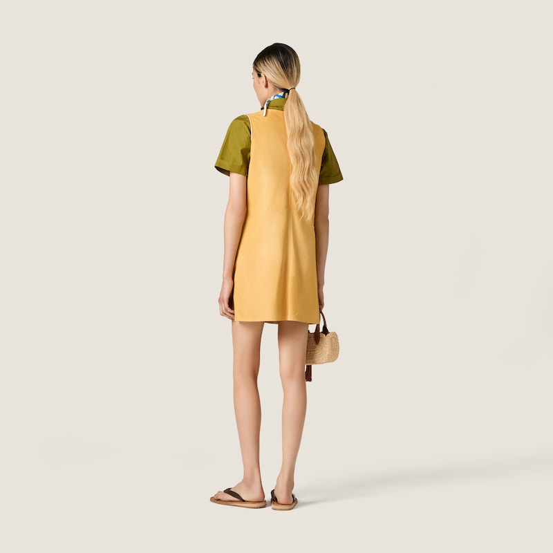 Waxed suede dress