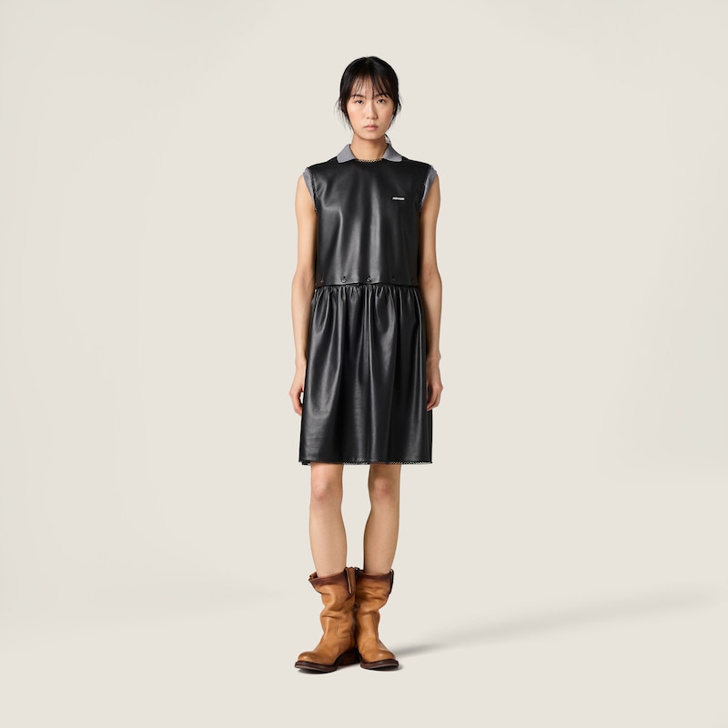 Nappa leather dress