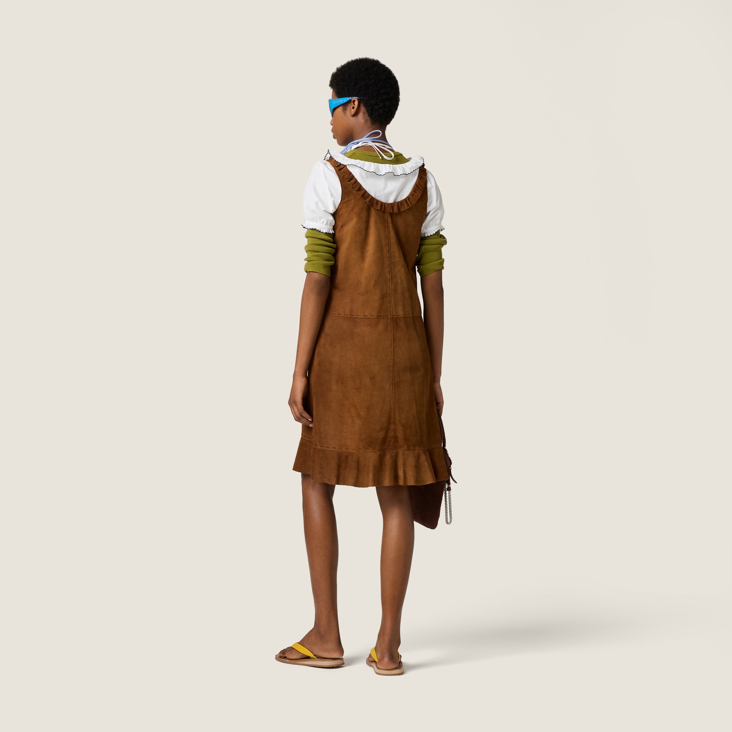 Waxed suede dress - thumbnail 3