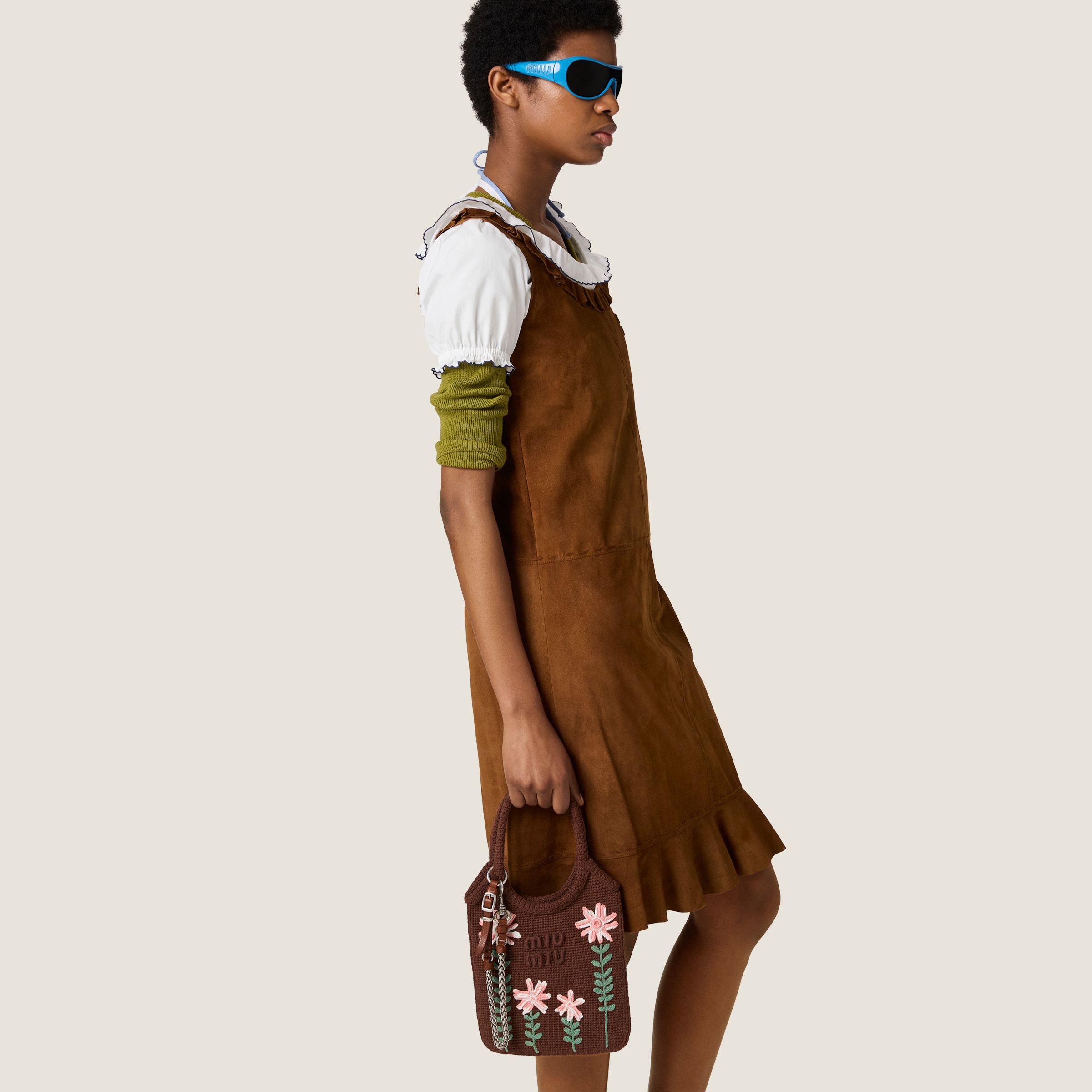 Waxed suede dress - thumbnail 5