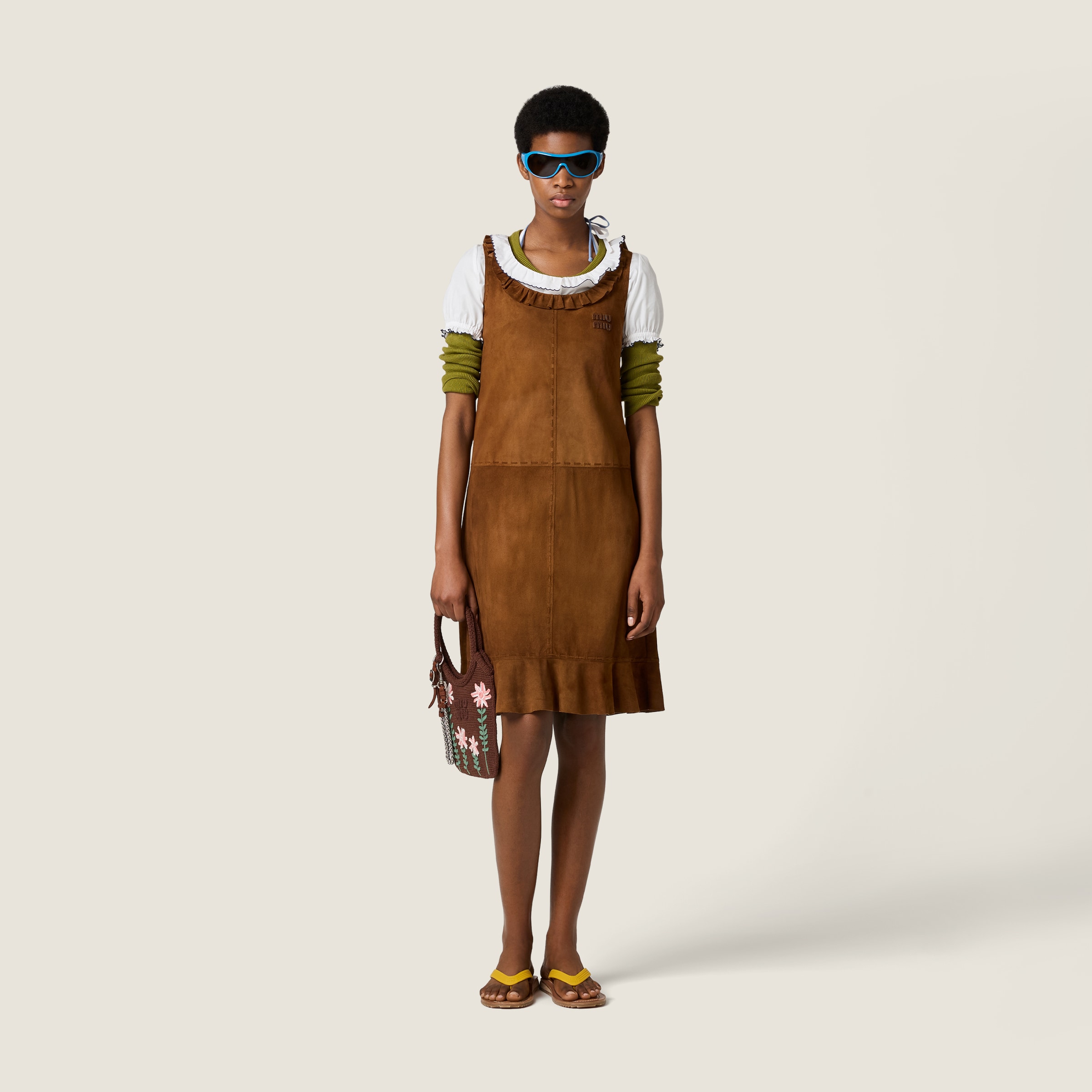 Waxed suede dress - thumbnail 2