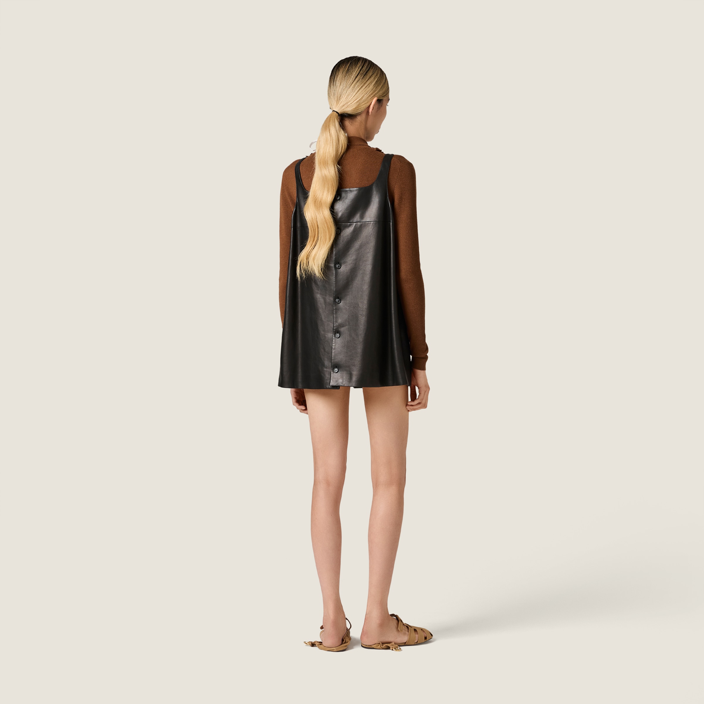 vegan leather maxi dress Lila Burgundy Faux Leather Plunge-Neck Maxi Dress With Split – Club L  London main image 0