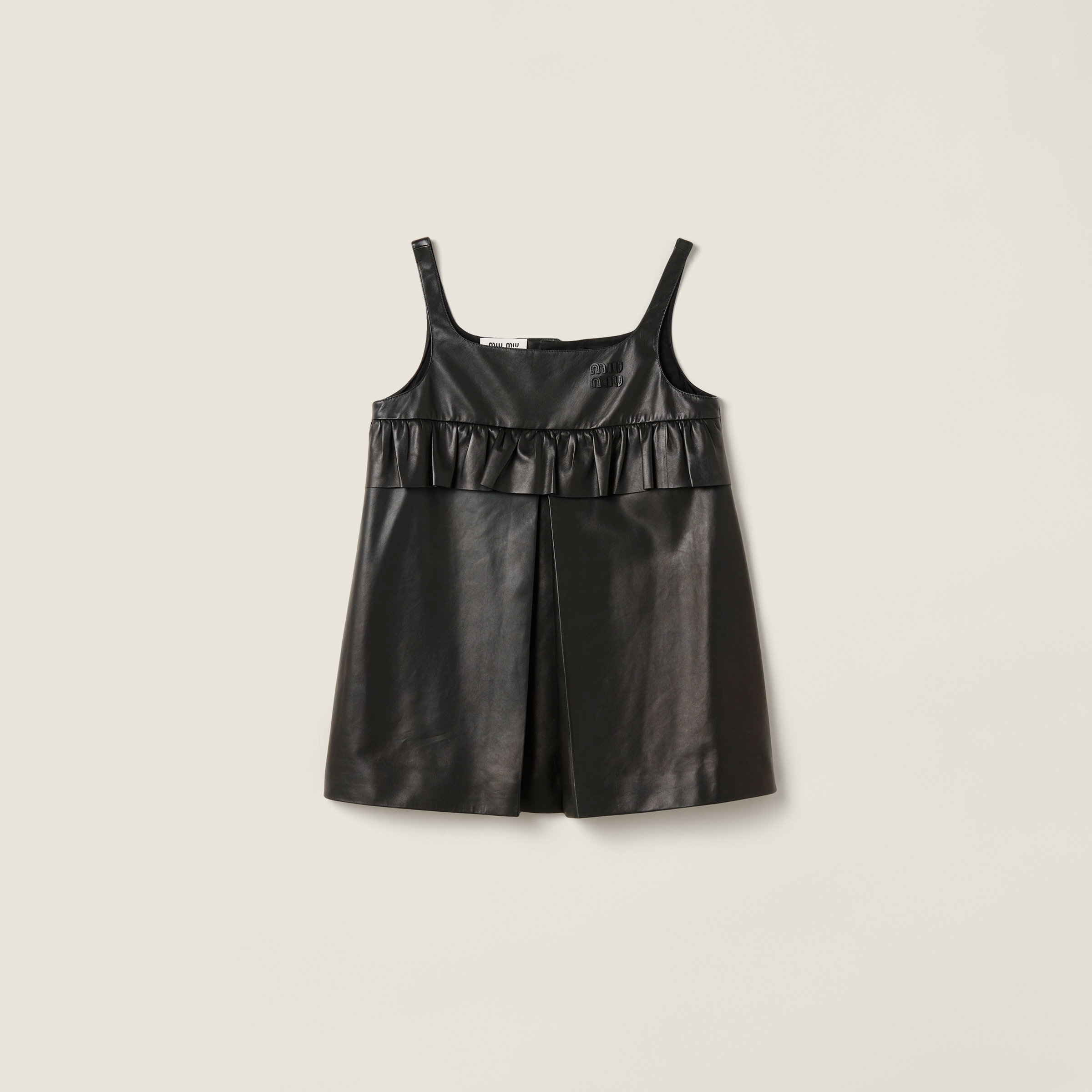 Nappa leather mini-dress from Miu Miu - $6,400