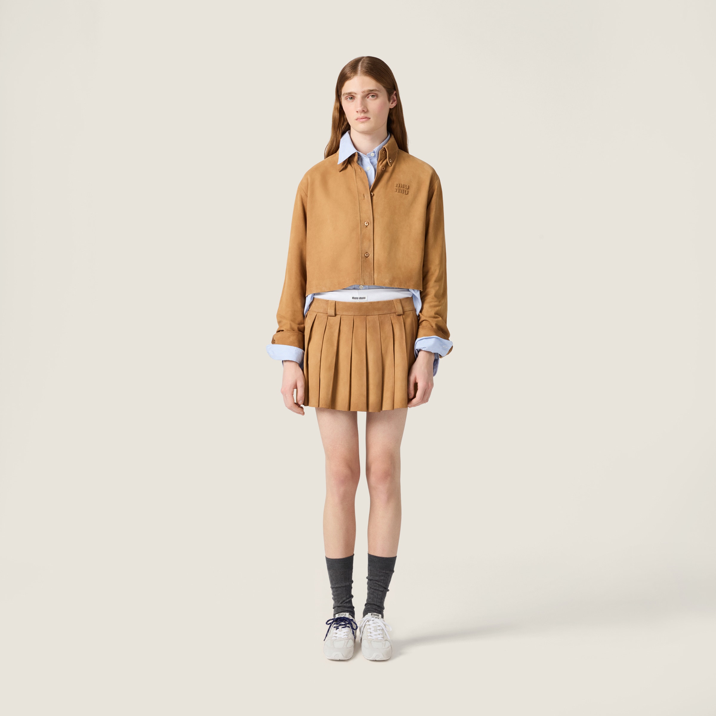 Waxed suede shirt - thumbnail 2