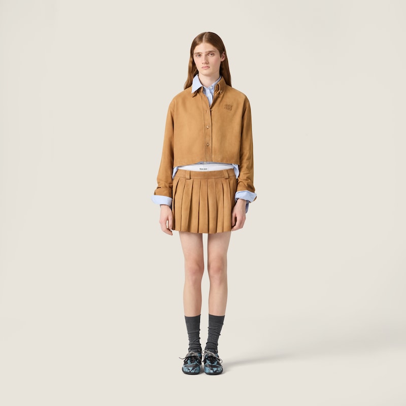 Chemise en suède ciré