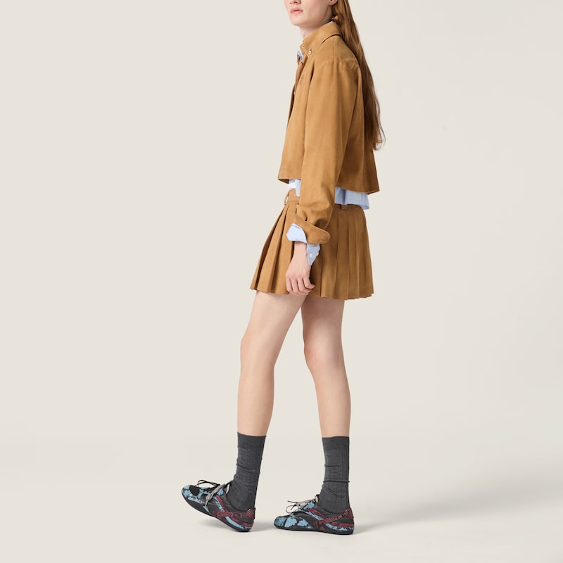 Chemise en suède ciré