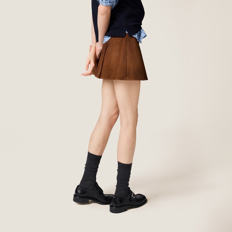 Suede skirt