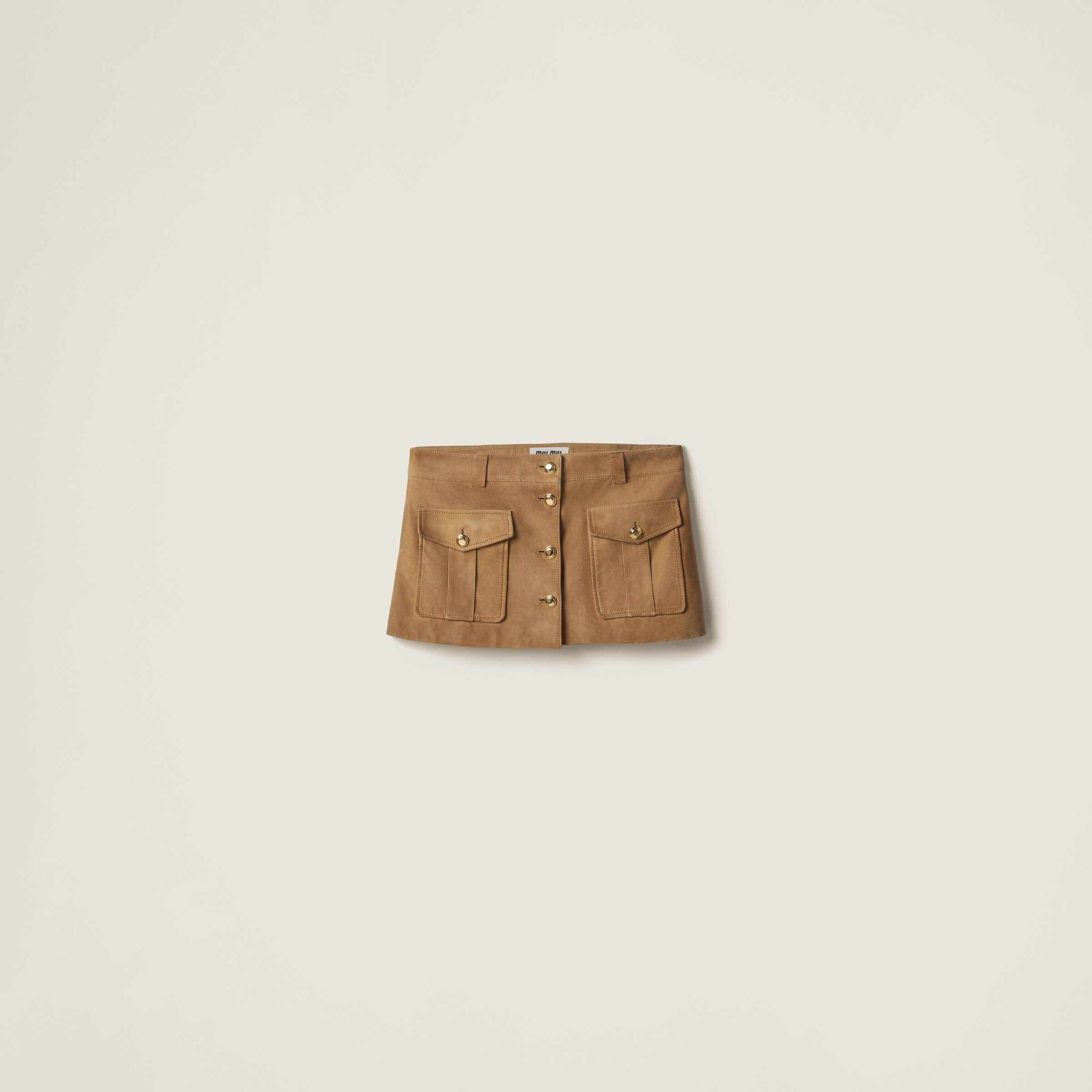 ナチュラル スエード スカート | Miu Miu