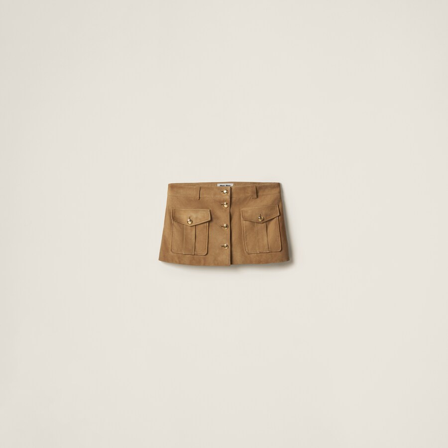 MIUMIU ULTRA MINI SUEDE SKIRT 264784 main image 0