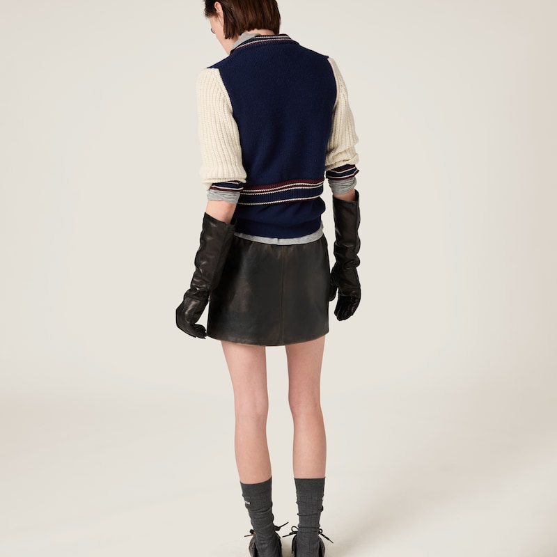 Nappa皮革半身裙