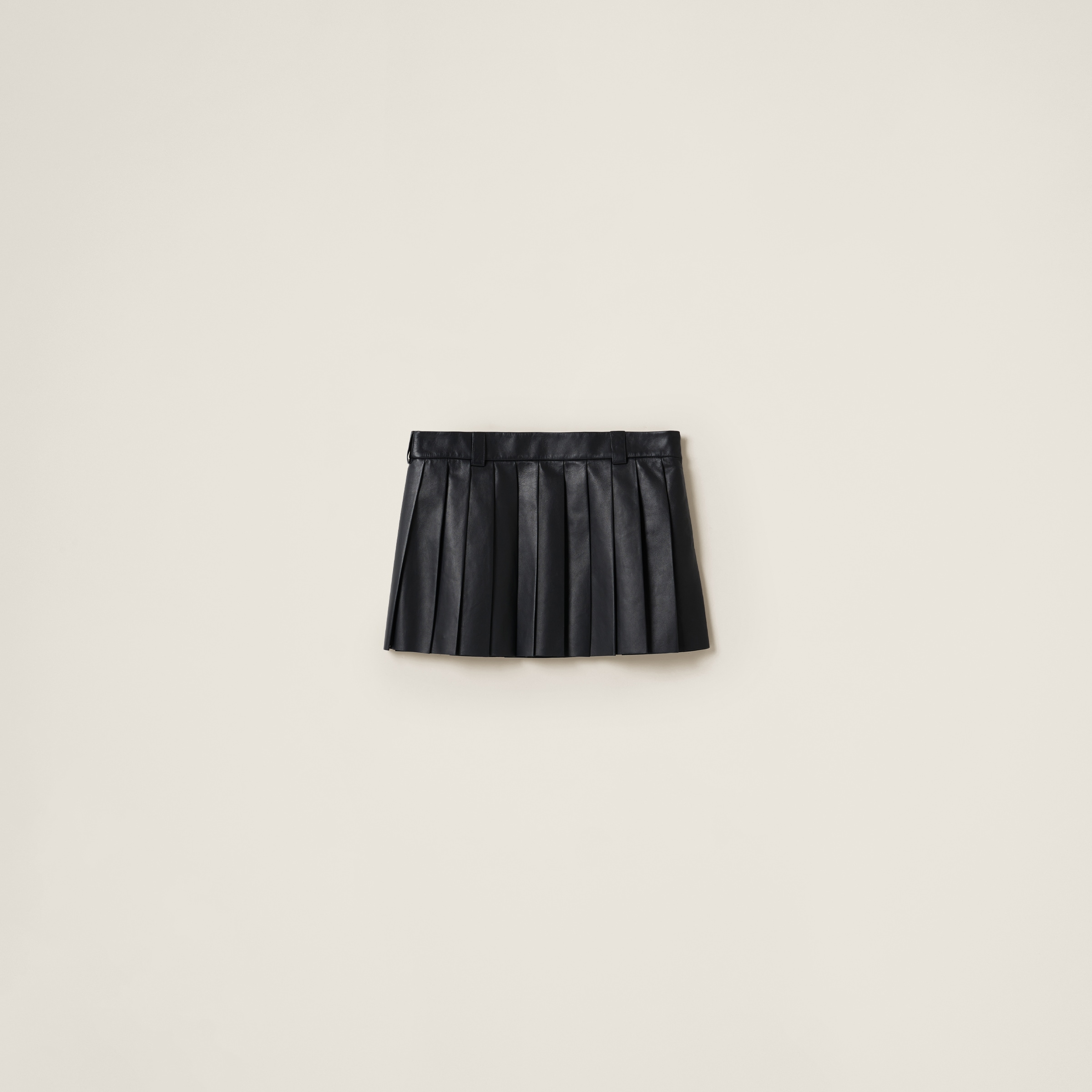ブラック ナッパレザー スカート | Miu Miu ブラック ナッパレザー スカート | Miu Miu