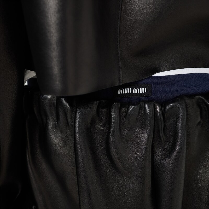 Plongé纳帕皮迷你半身裙