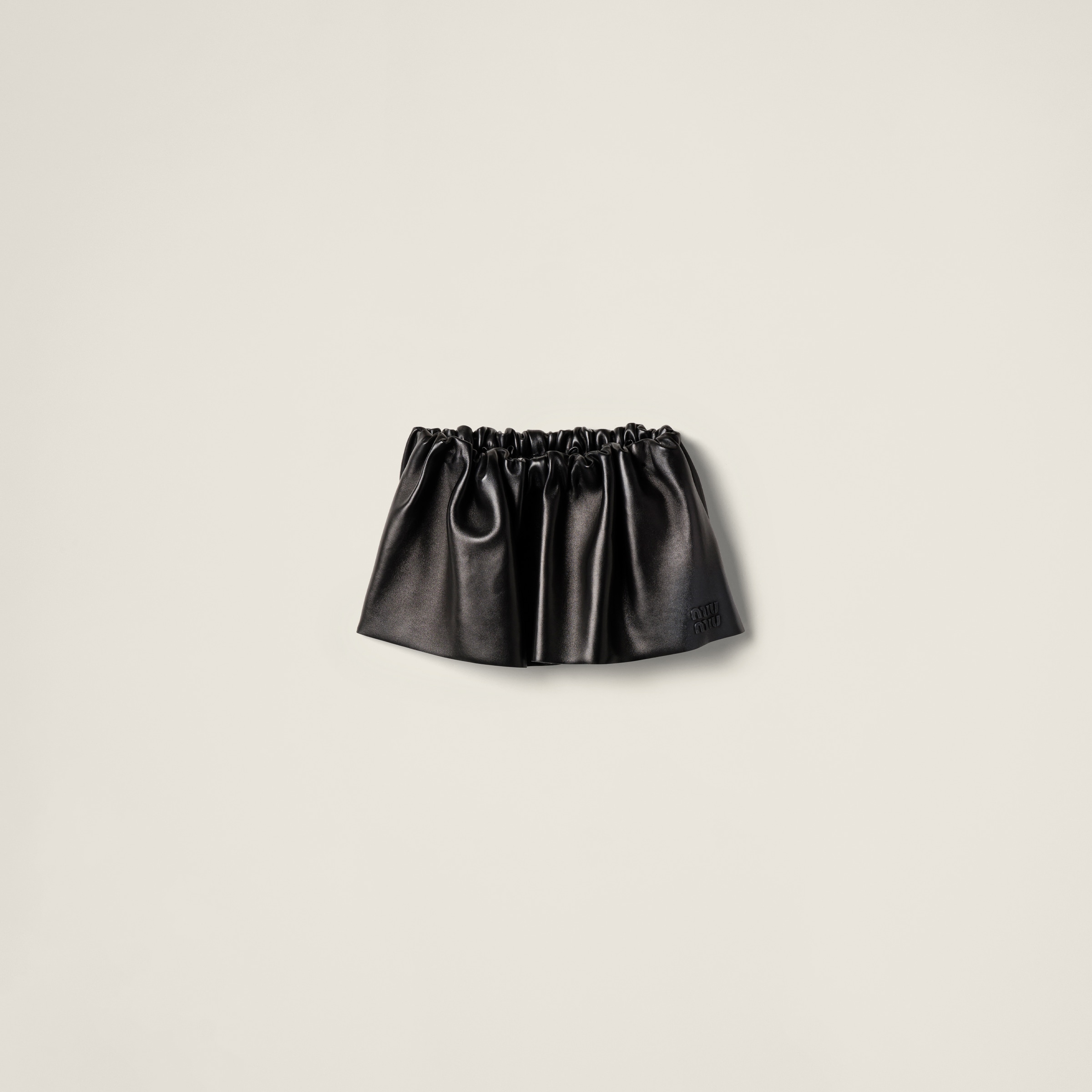 Miu Miu Plongé Nappa Leather Miniskirt