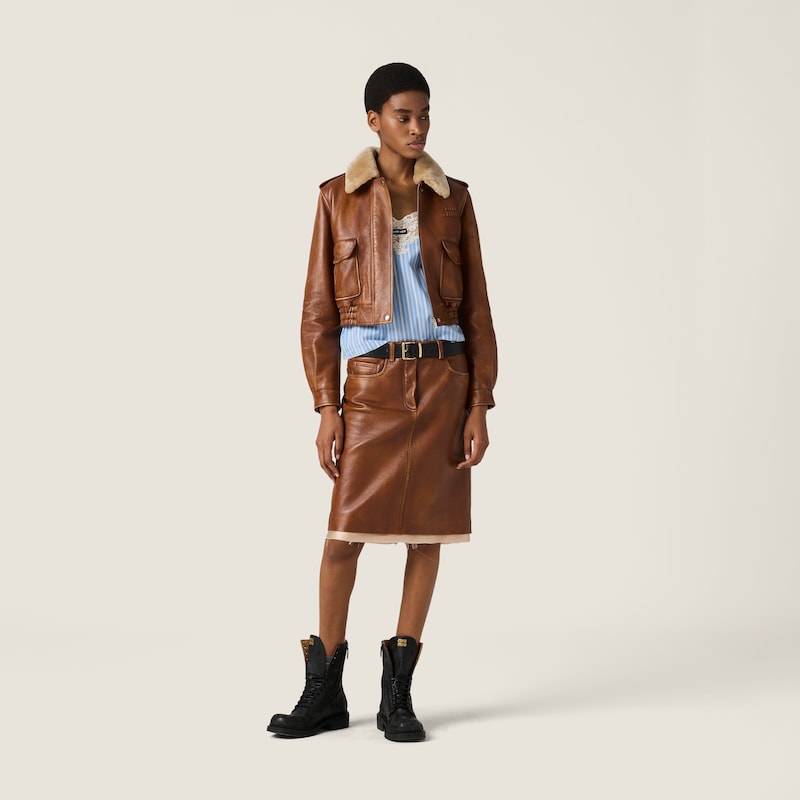 ナッパレザー スカート