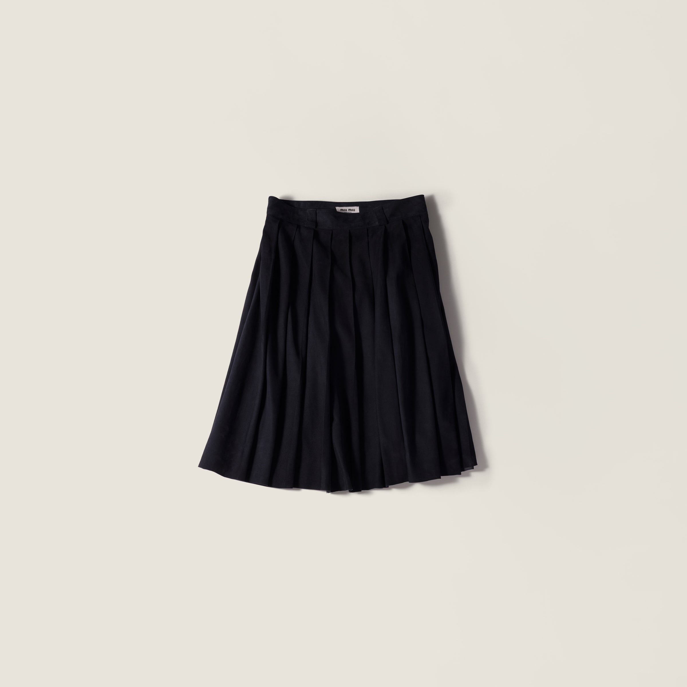 ナチュラル プリーツ スエード スカート | Miu Miu