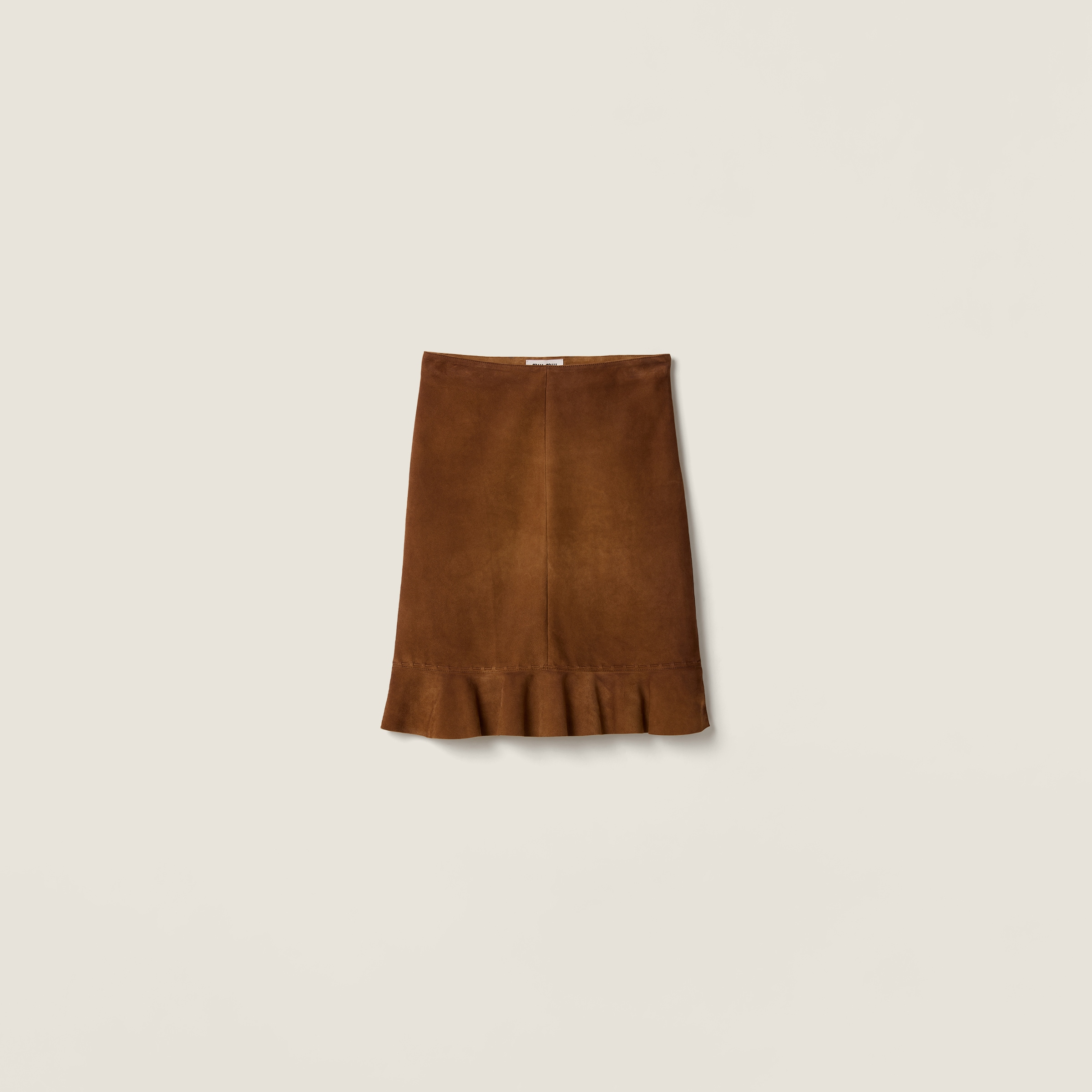 Waxed suede skirt from Miu Miu - $5,200
