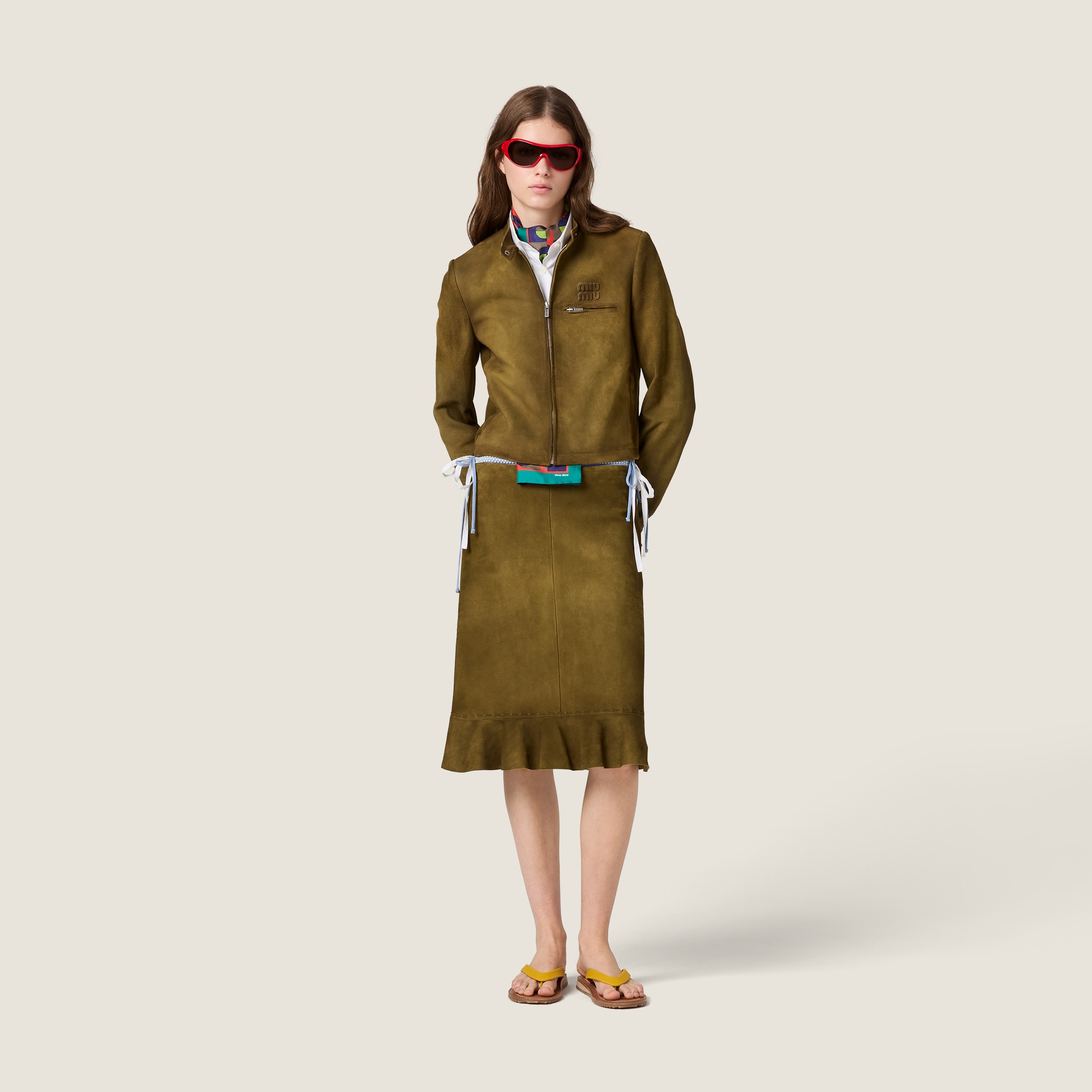Waxed suede skirt - thumbnail 2