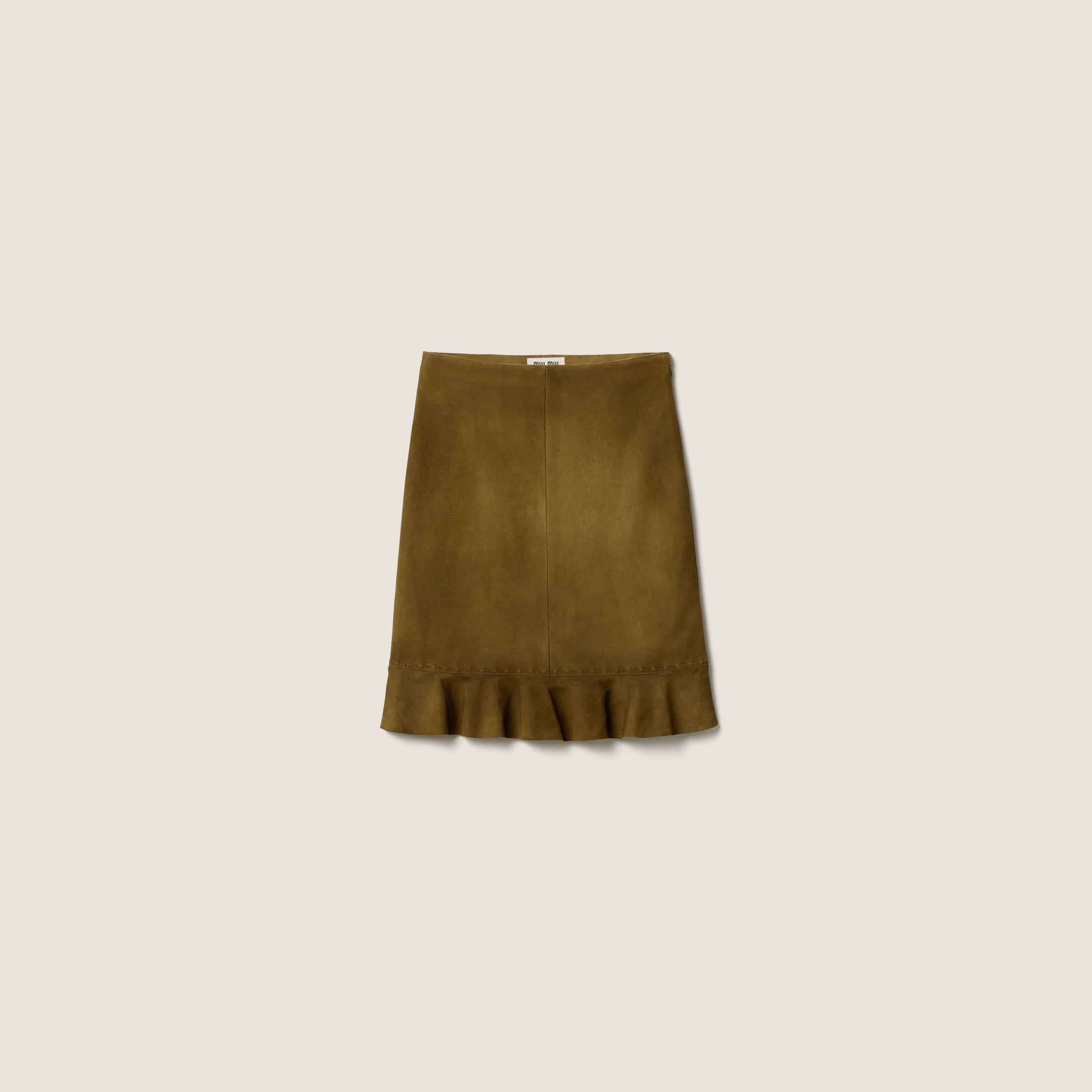 Waxed suede skirt from Miu Miu - $5,200