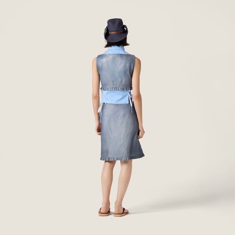 Nappa leather skirt
