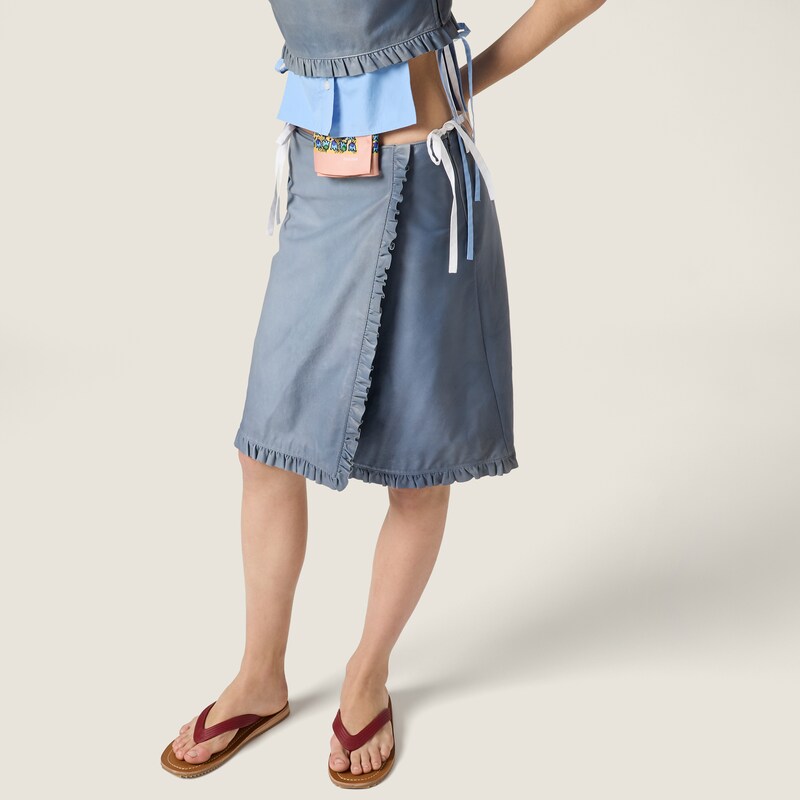 Nappa leather skirt