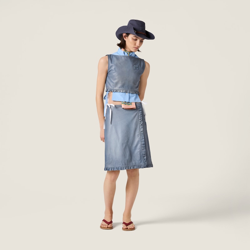 Nappa leather skirt