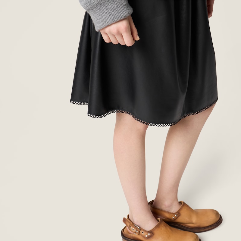 Nappa皮革半身裙