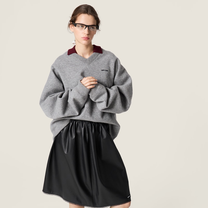 Nappa皮革半身裙