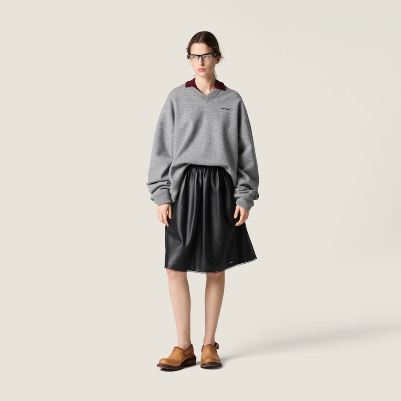 Nappa皮革半身裙