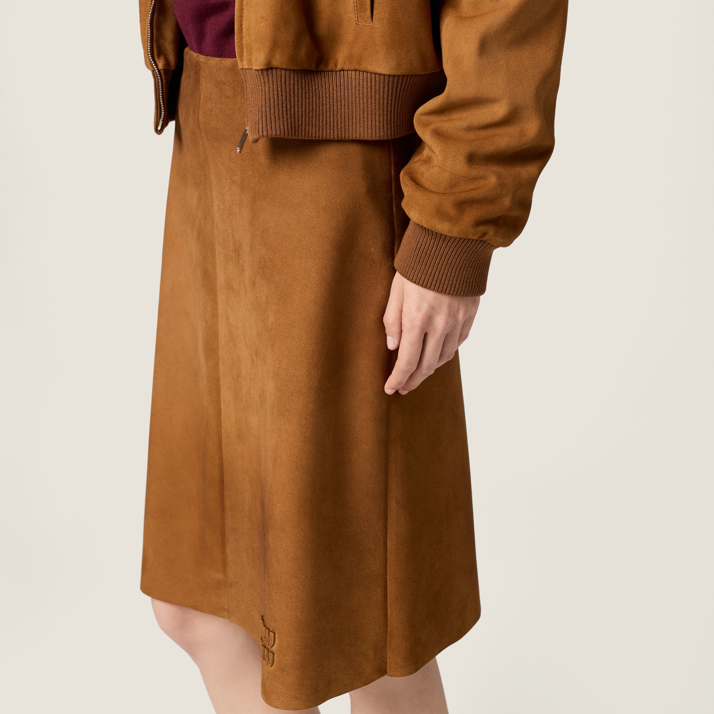 Waxed suede skirt - thumbnail 5