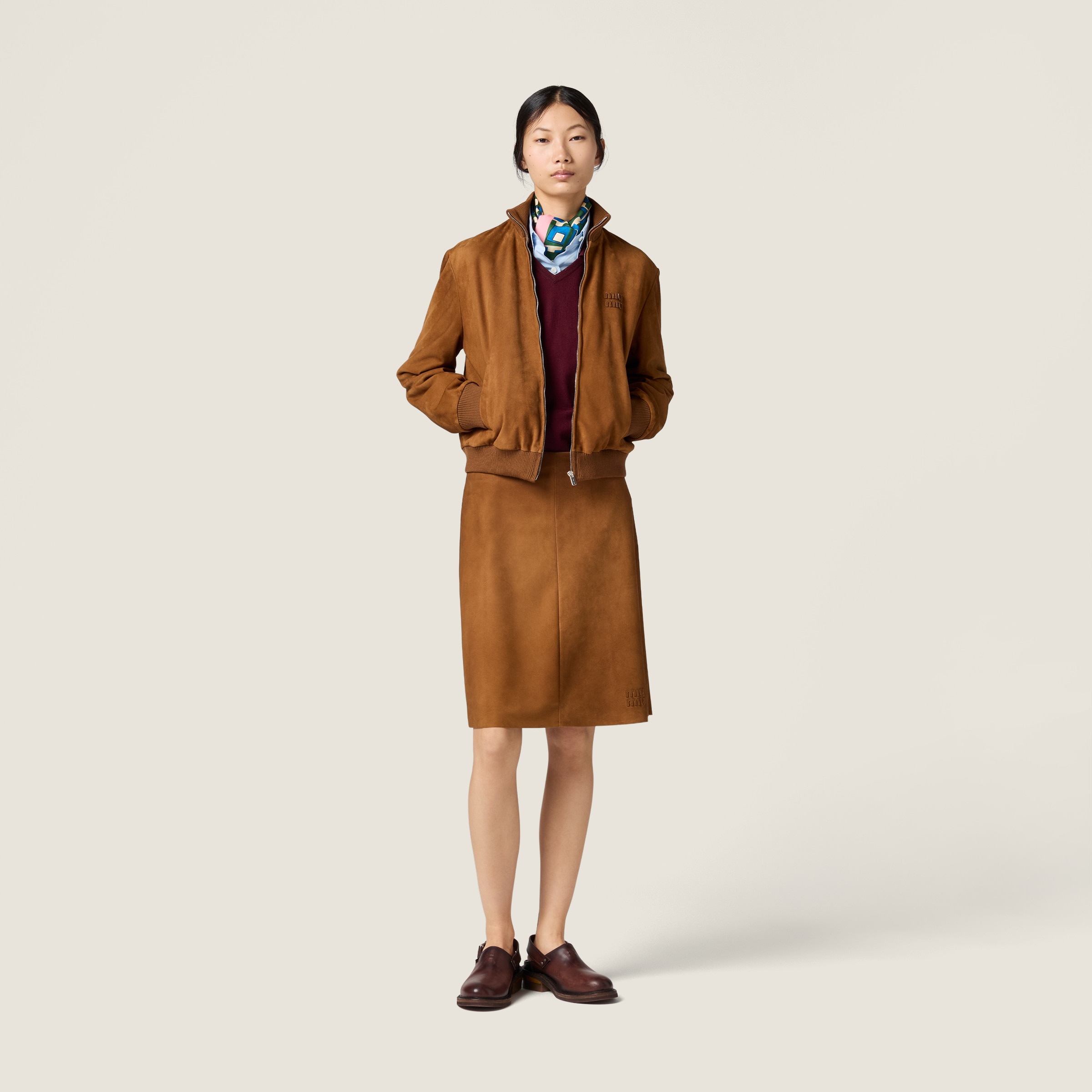 Waxed suede skirt - thumbnail 2