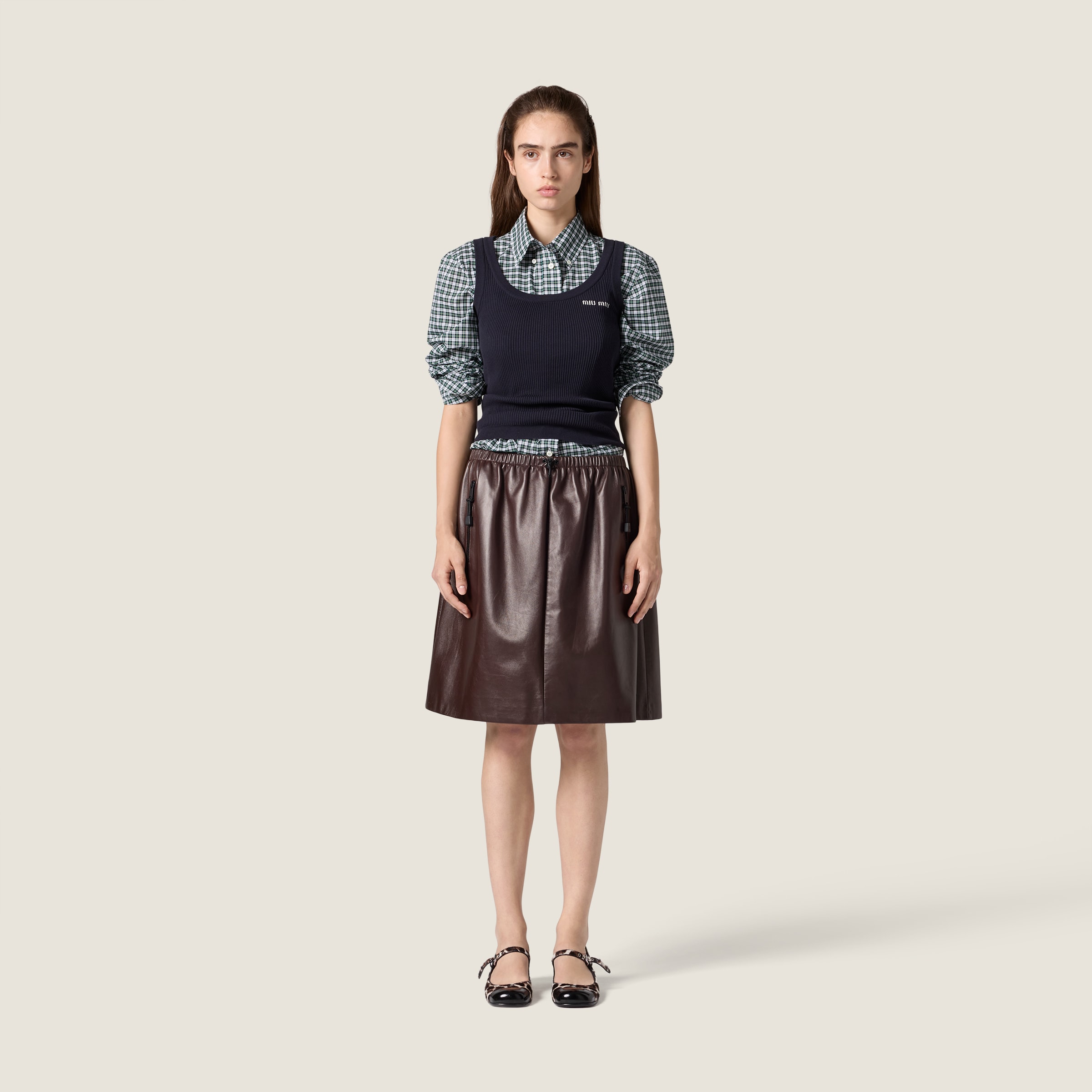 Nappa leather skirt - thumbnail 2