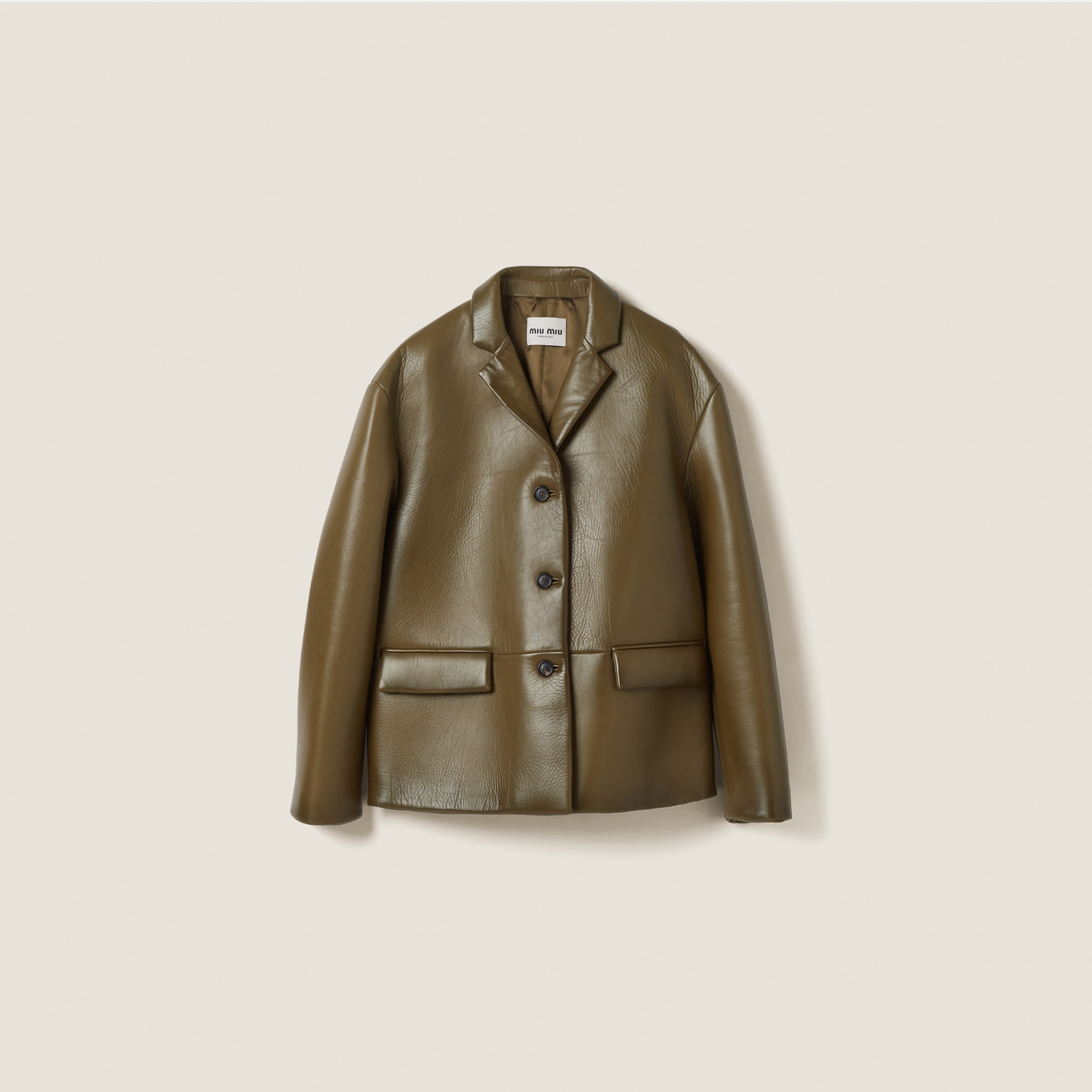 Miu miu sales leather coat