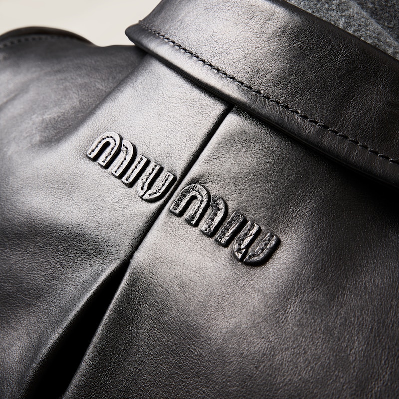 Veste à double boutonnage en cuir