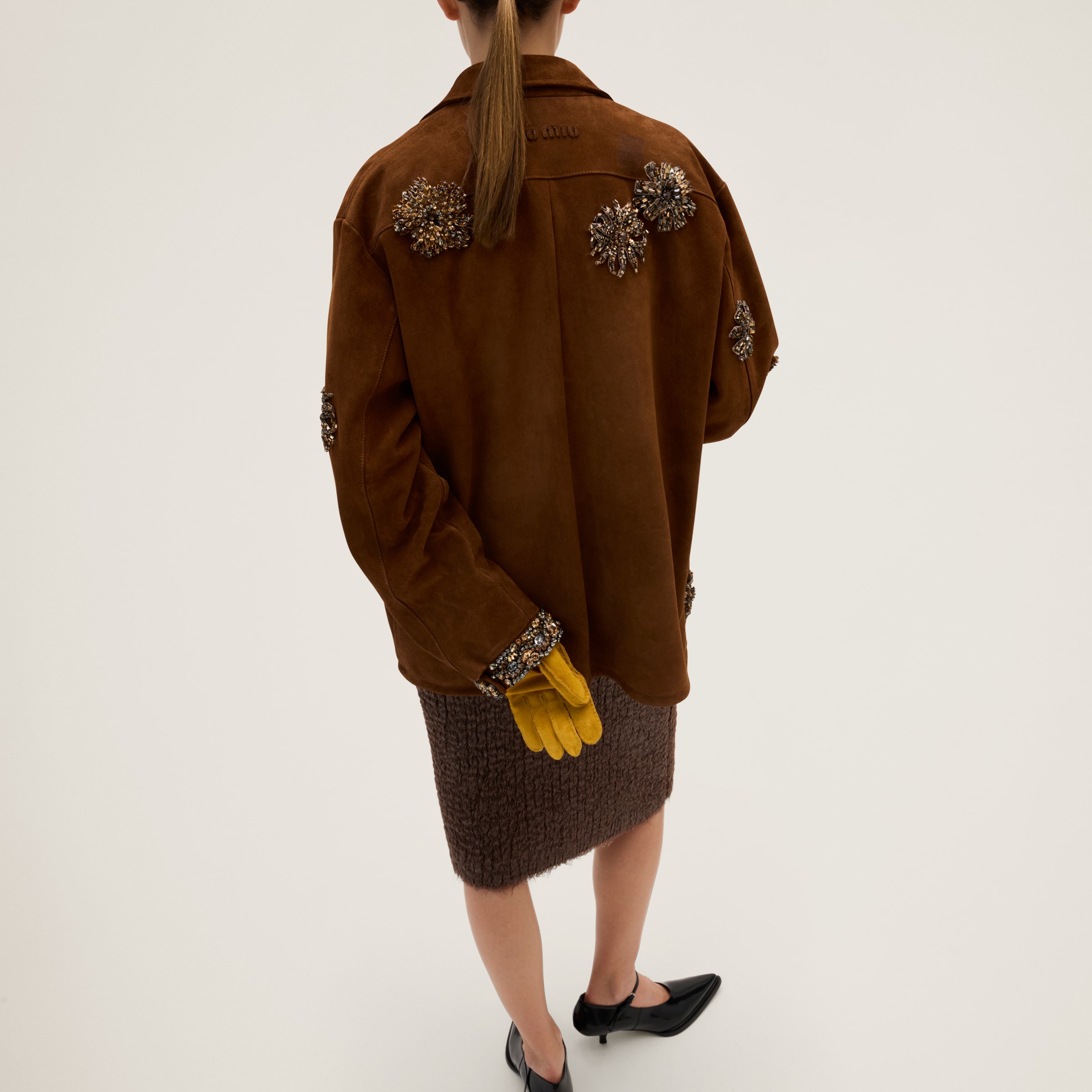 Miu Miu Jackets And Vests In Hazelnut