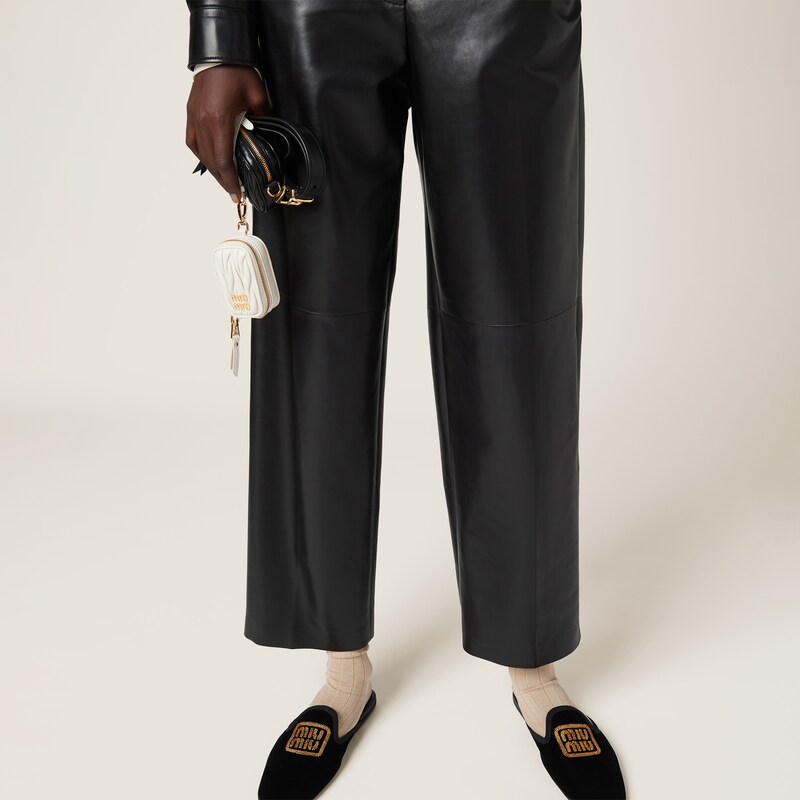 Nappa leather pants