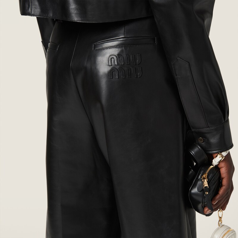 Nappa leather pants