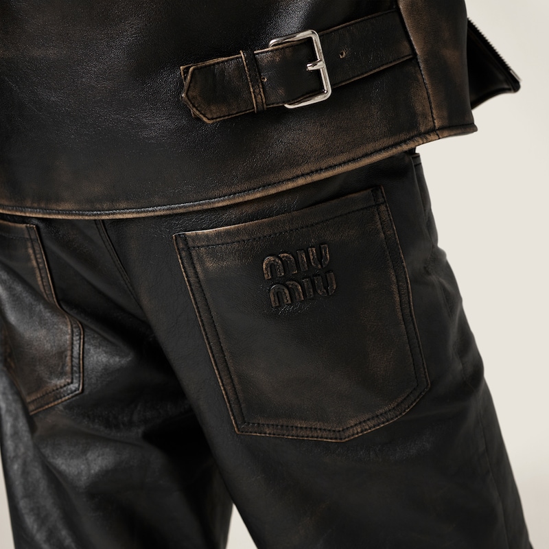 Nappa leather pants