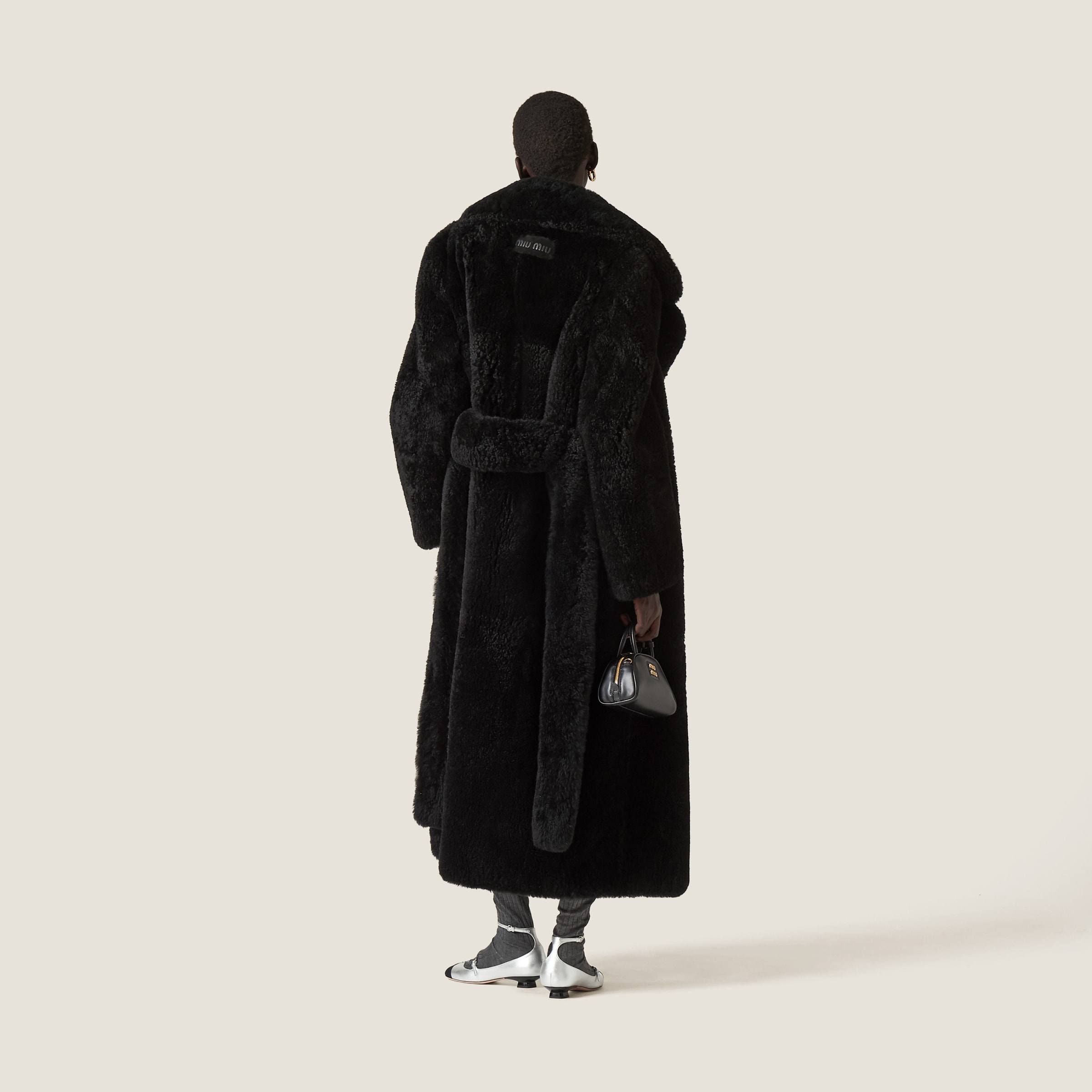 Miu miu shearling coat clearance